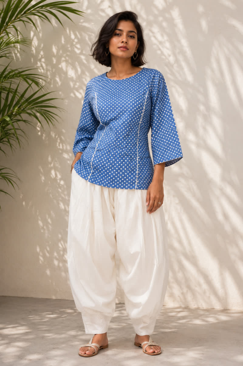 Azure Polka Co-Ord Set