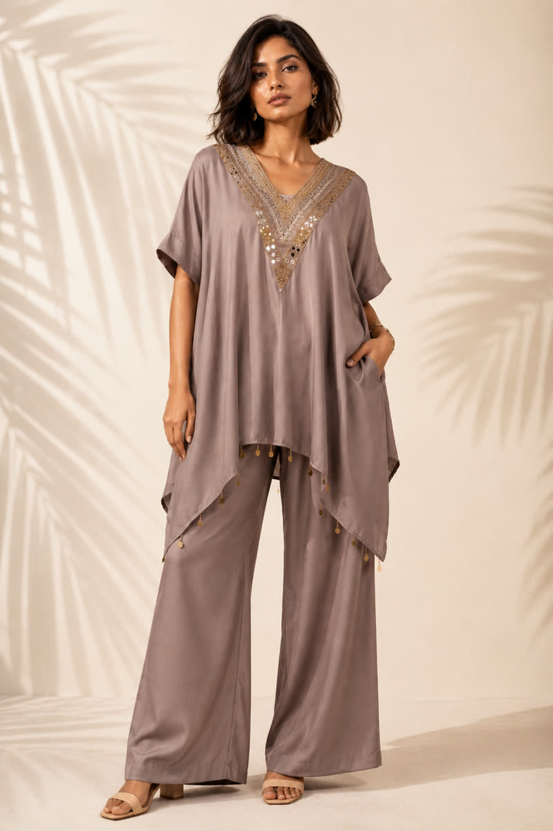 Boho Luxe Poncho Co-Ord Set