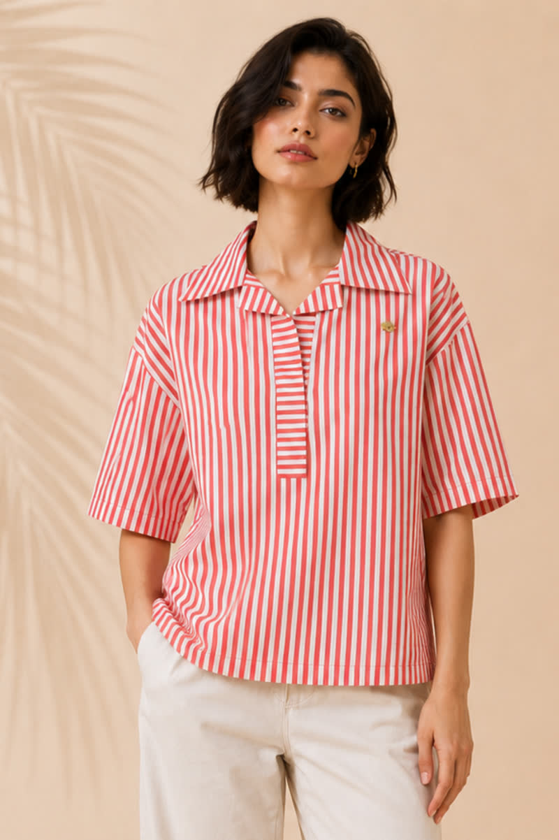 Coral Coast Stripe Camp Shirt