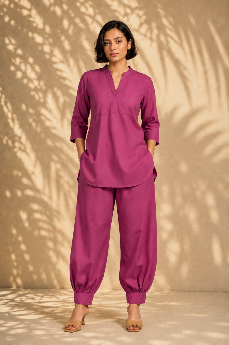 Fuchsia Ease Relaxed Co-Ord Set
