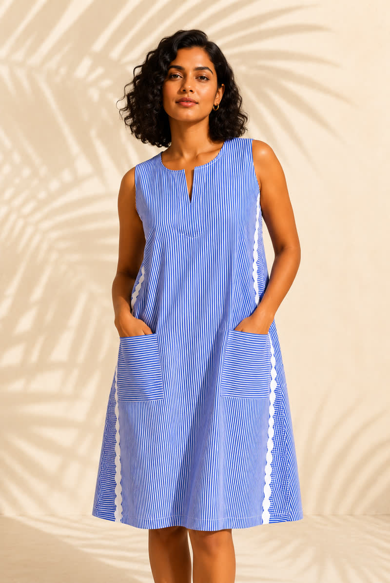 Harbor Scallop Shift Dress